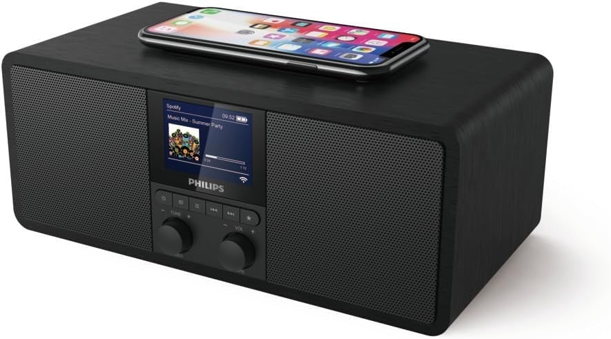Internet Radio DAB+ FM Bluetooth Spotify Connect Qi Charger Alarm
