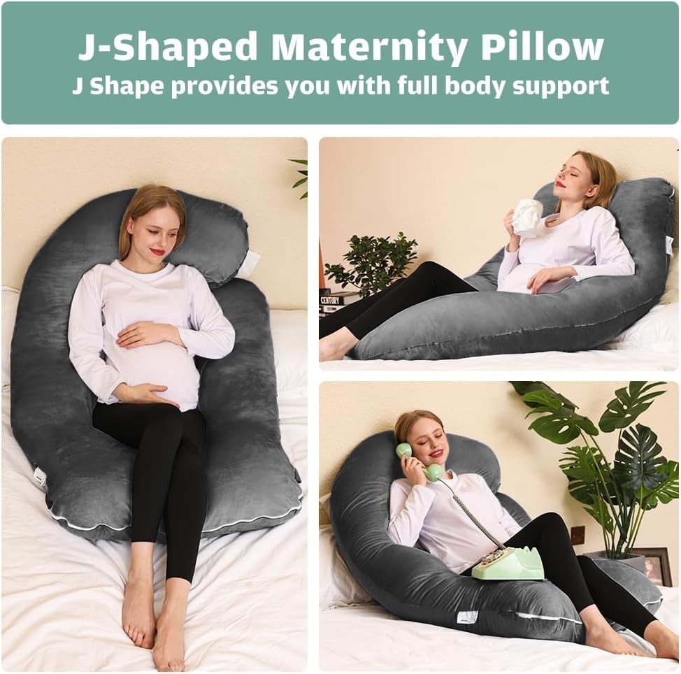 Pregnancy Pillow U Shaped Full Body Maternity Support Pillow 55in Washable