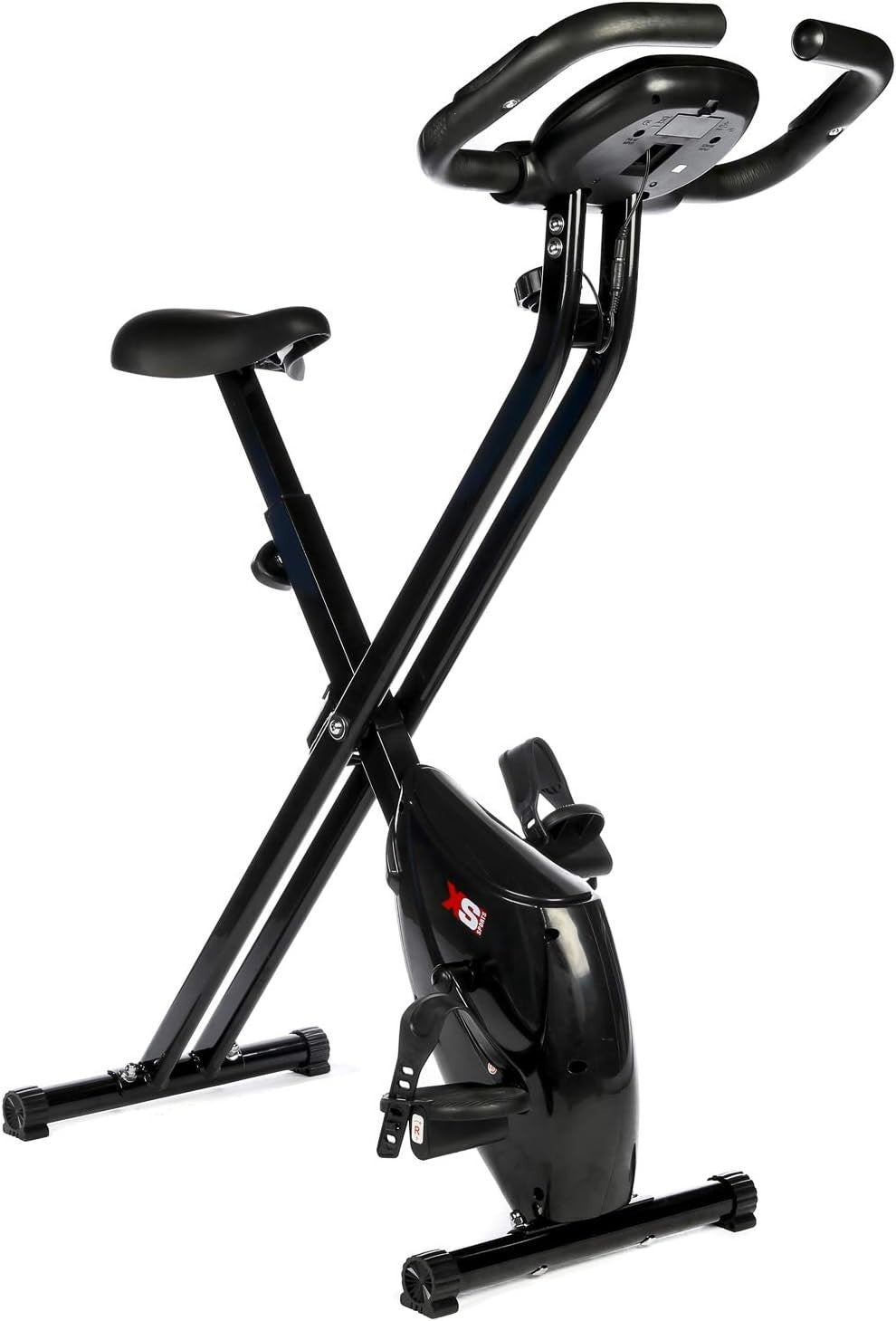 Folding Magnetic Exercise Bike Quiet Upright Home Fitness Cycle with LCD