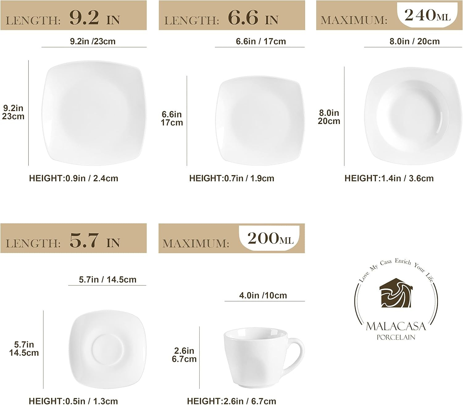 30 Piece Porcelain Dinner Set Plates Bowls Cups Ivory White Dishwasher Safe