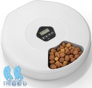 Automatic Cat Feeder Wet Dry Food Timer 5 Meal Ice Pack Pet Feeder