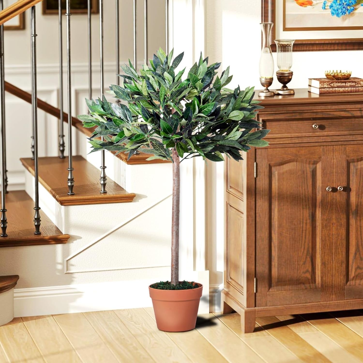 Artificial Olive Tree 90cm Faux Green Plant with Pot Mediterranean Home Decor