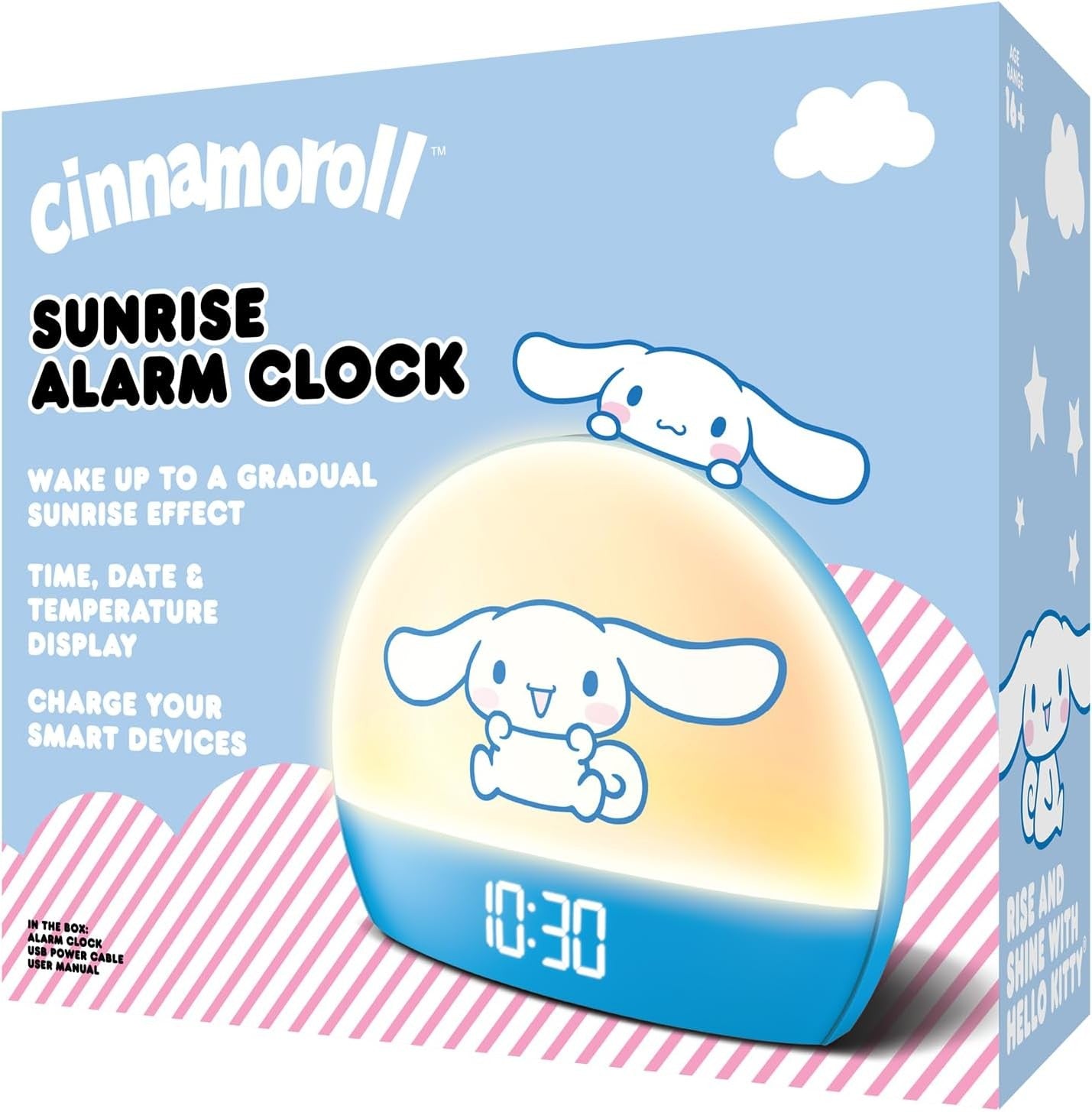 Sunrise Alarm Clock Kids Blue LED Night Light USB Digital Snooze