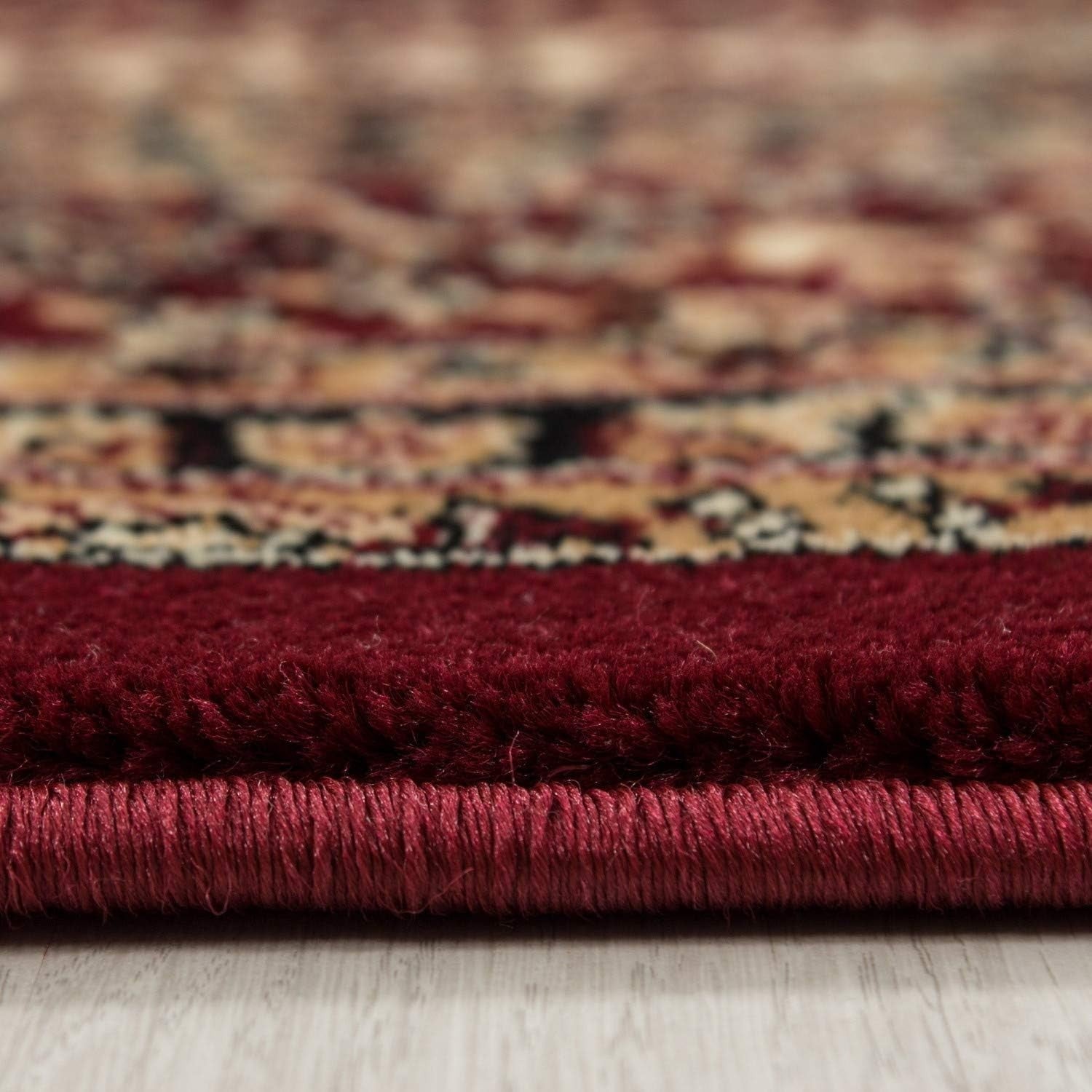 Large Red Oriental Area Rug 160x230cm Soft Low Pile Traditional Living Room