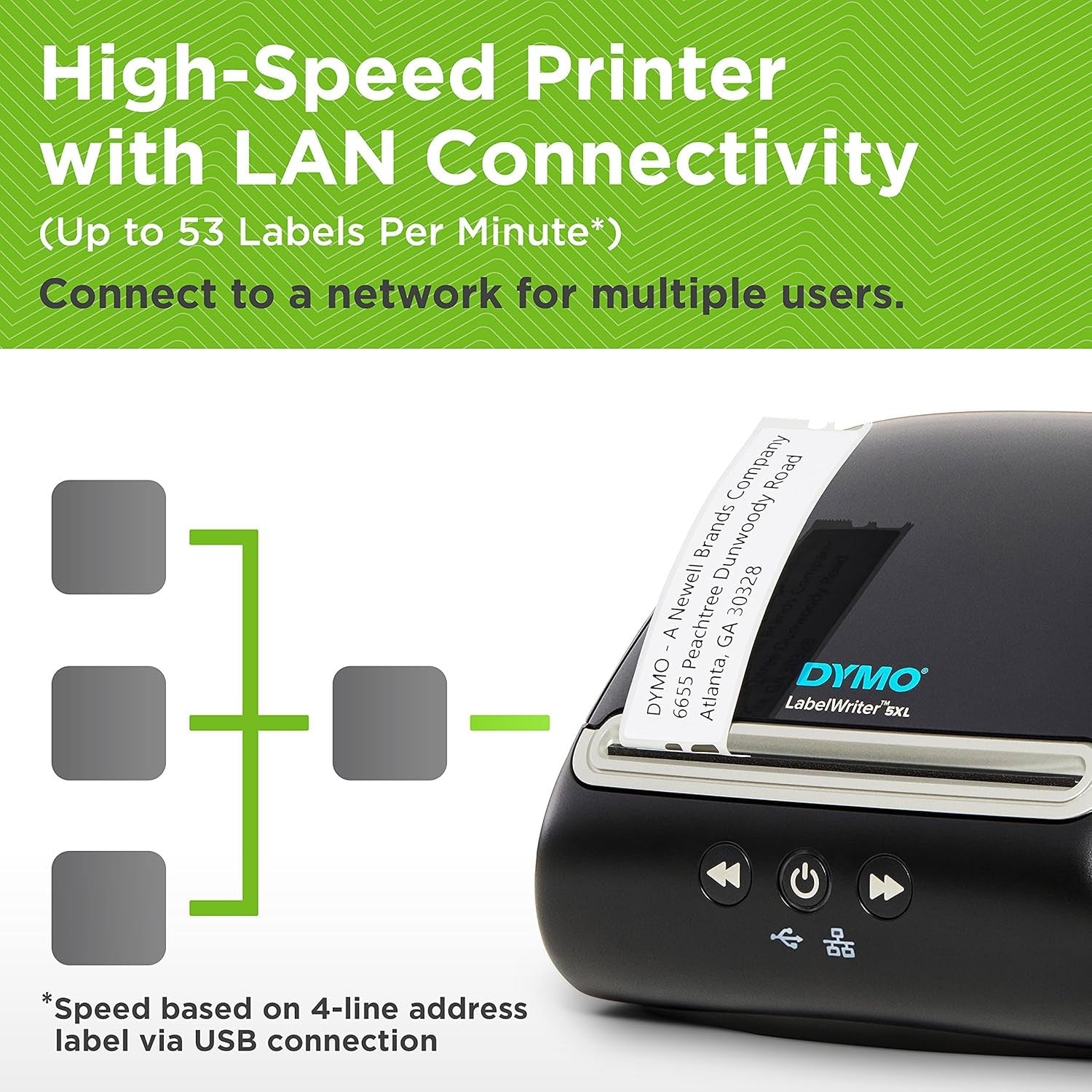 4x6 Thermal Shipping Label Printer USB with Labels UK Plug