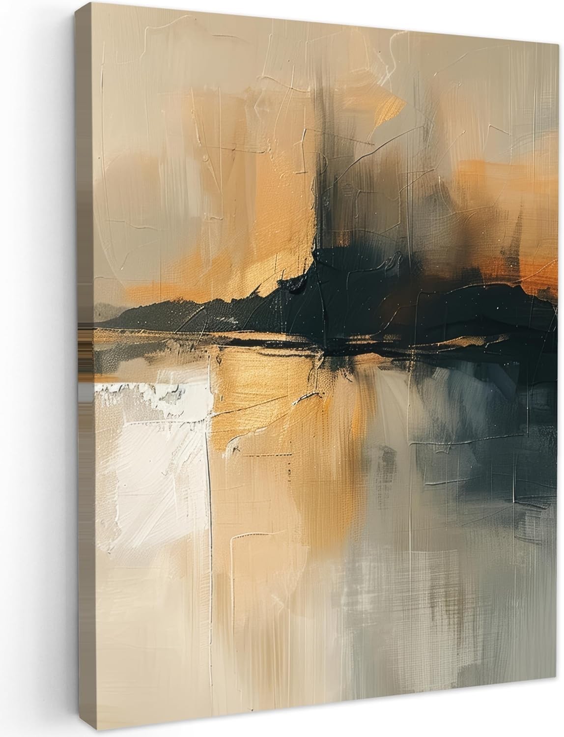 Abstract Landscape Canvas Wall Art 50x70cm Framed Modern