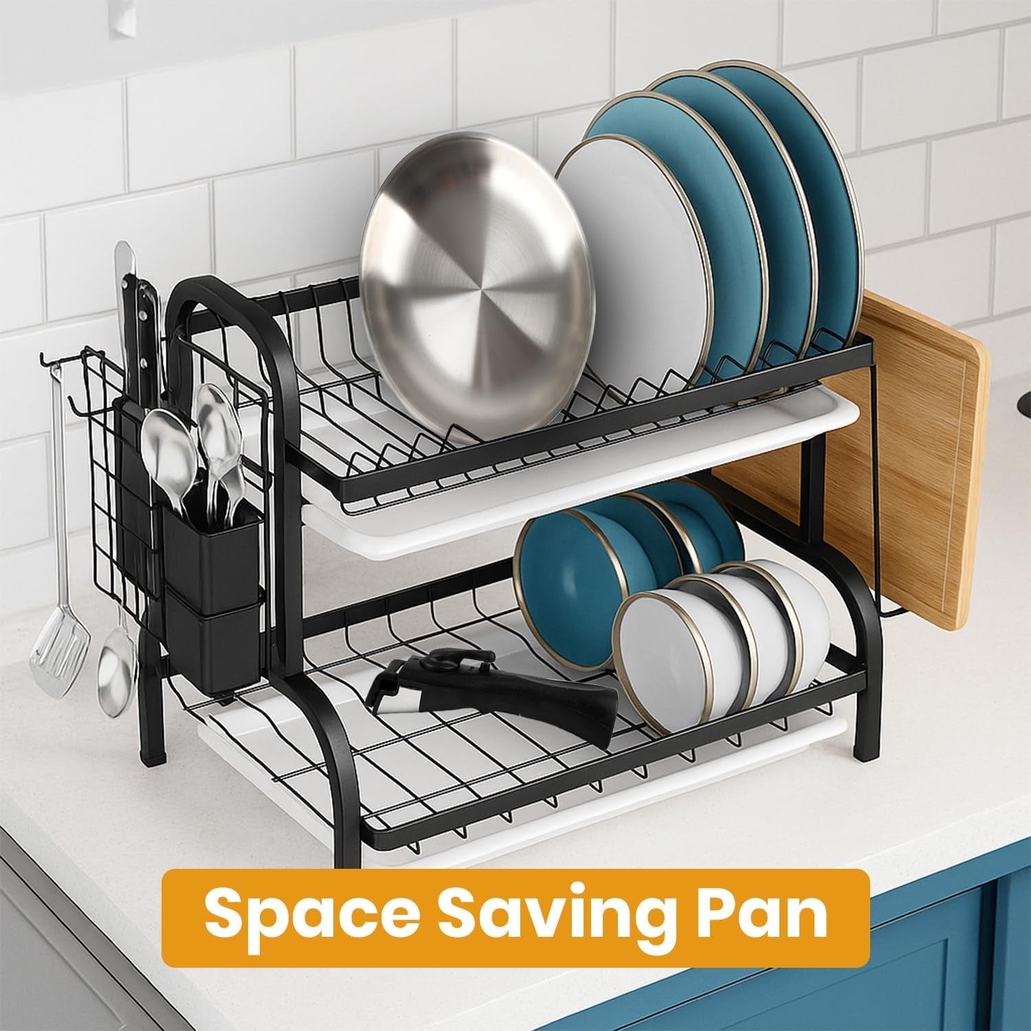 3pcs Stainless Steel Frying Pan Set 24 26 28 cm with Lid & Detachable Handle