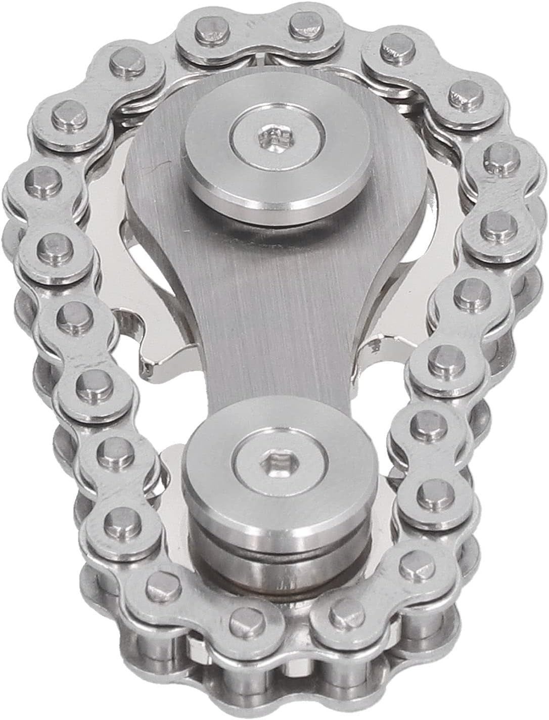 Silver Stainless Steel Gear Fidget Toy Spinner ADHD Stress Relief