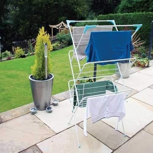 3 Tier Foldable Clothes Airer Indoor Outdoor Compact Laundry Dryer Rack