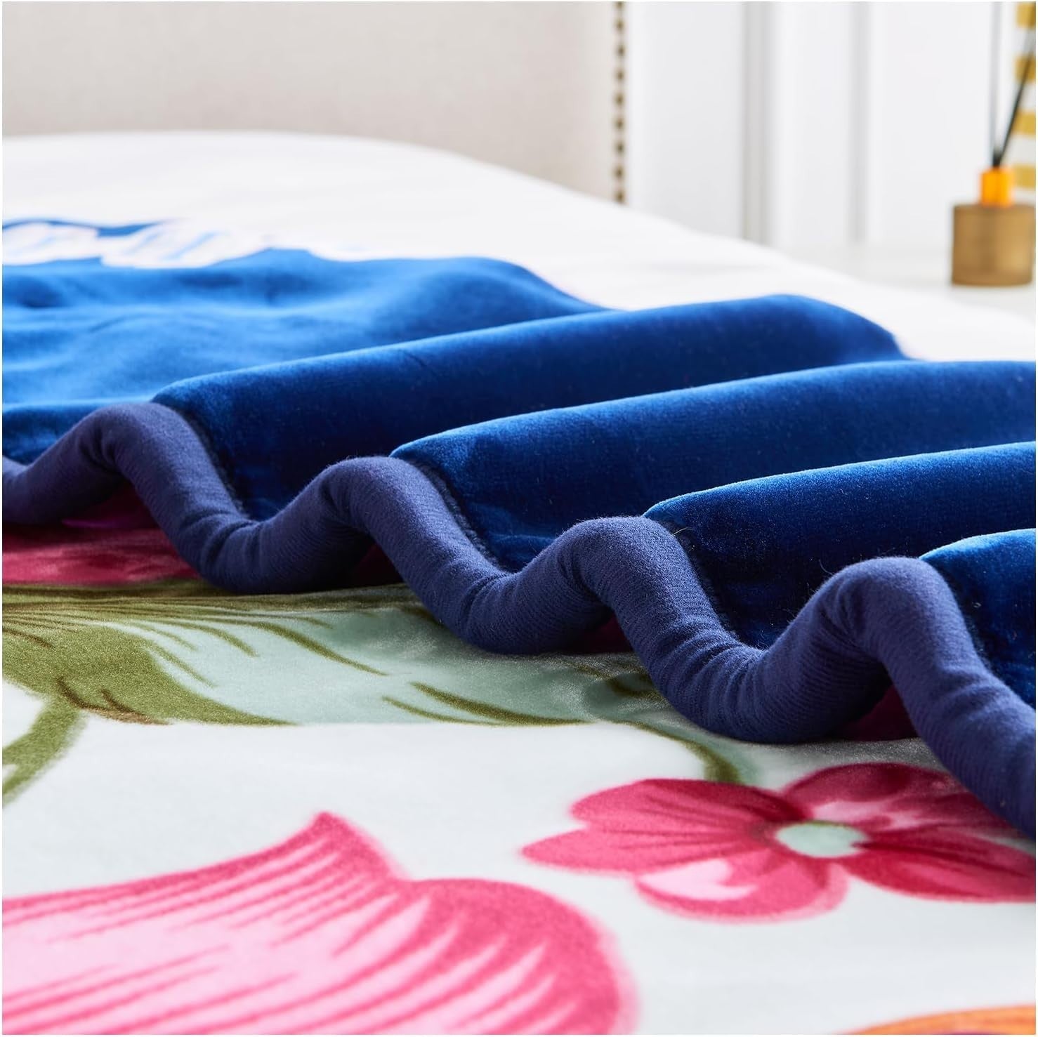 Anastasia Floral 4kg Sherpa Weighted Blanket 200x240cm King Size
