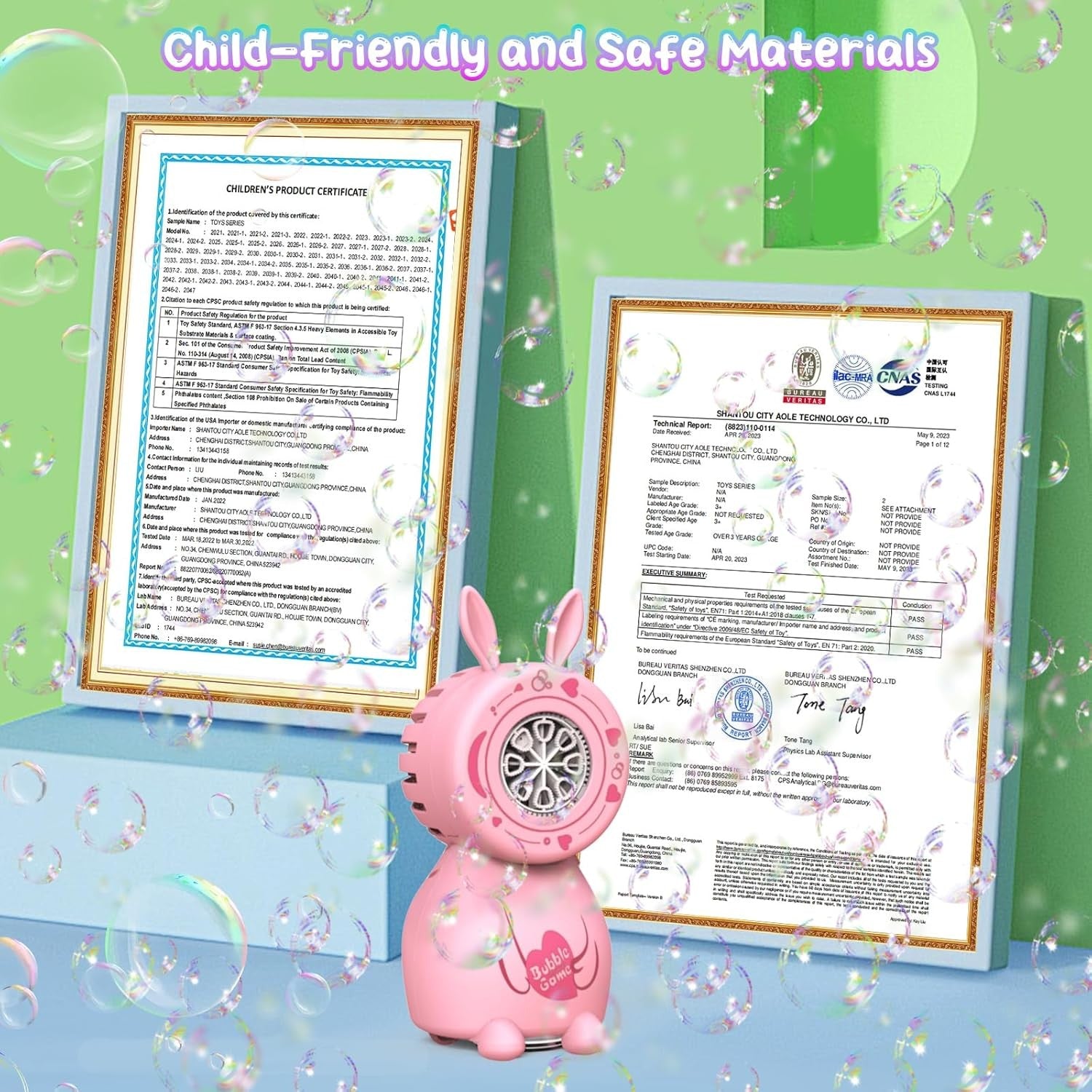 Bunny Bubble Machine 8000 Bubbles Pink Easter Toy