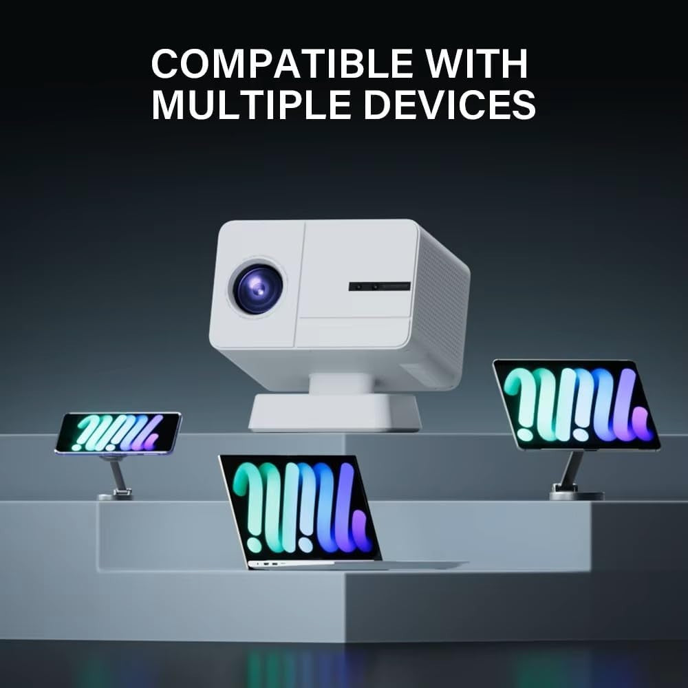 Smart 1080P Projector Android 11 WiFi Bluetooth Auto Focus 4K