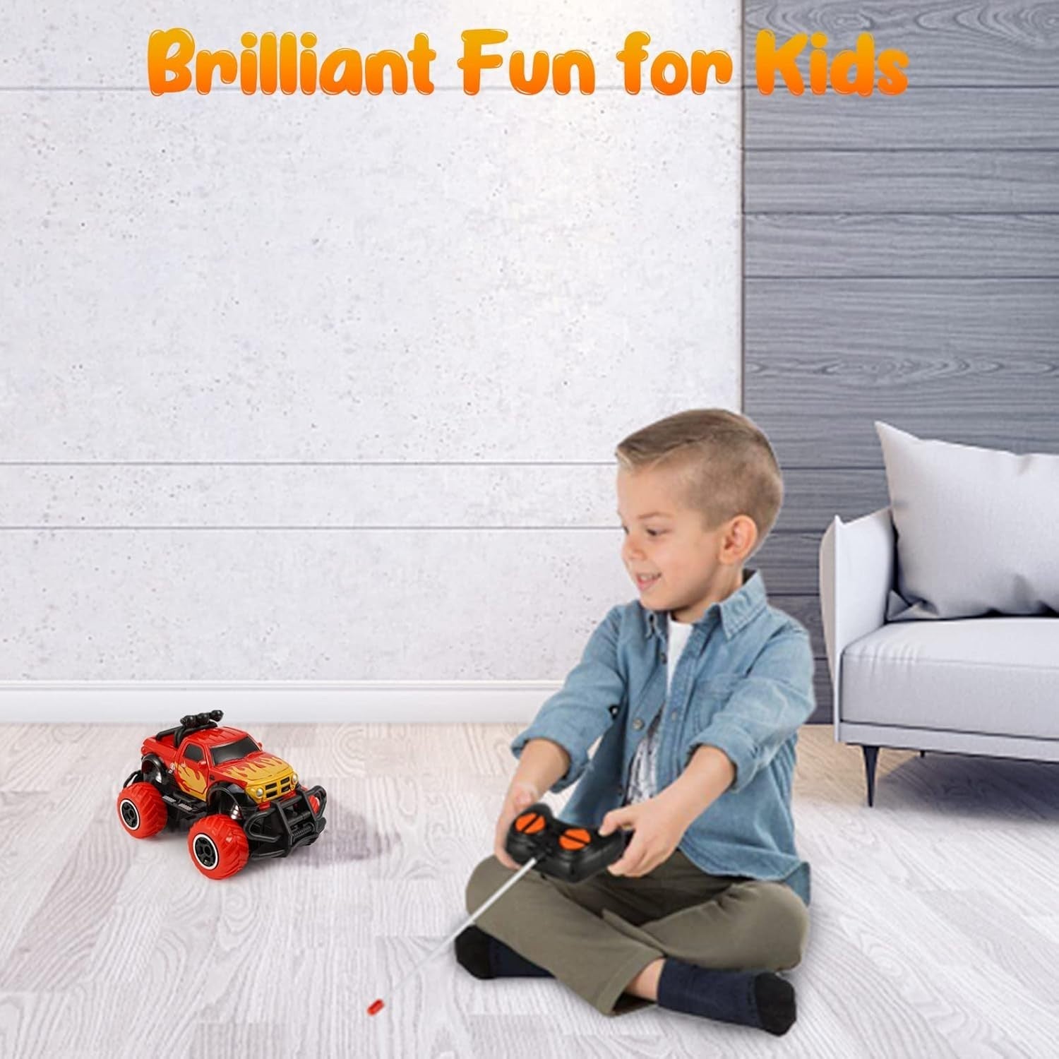 Remote Control Car for Kids 3-9 | Off-Road RC Monster Truck Toy | Boys & Girls