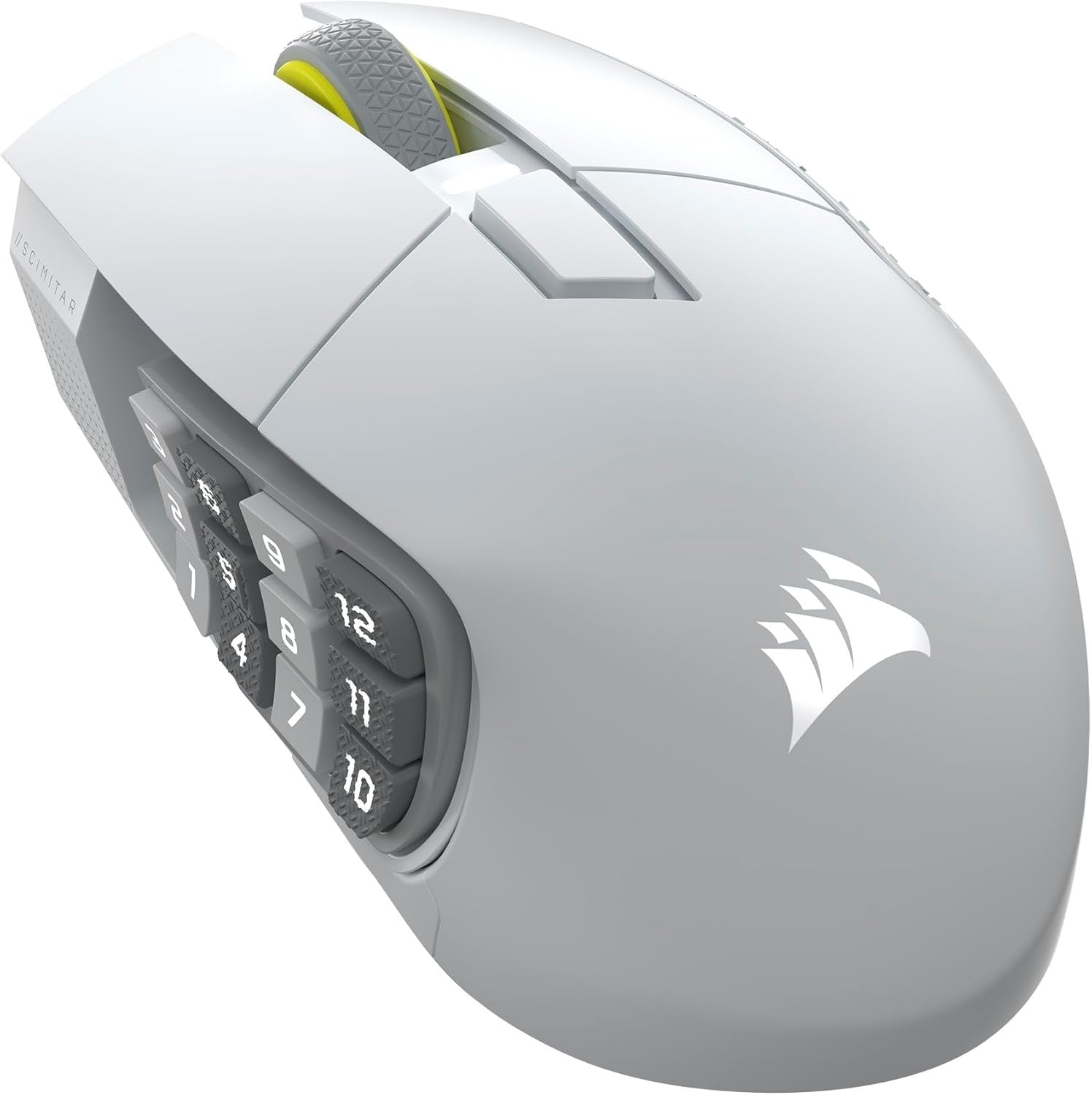 Wireless MMO Gaming Mouse 33K DPI 16 Programmable Buttons White