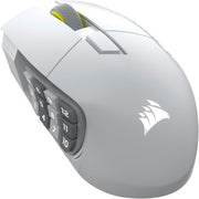 Wireless MMO Gaming Mouse 33K DPI 16 Programmable Buttons White
