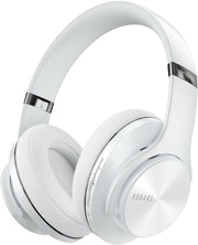 White Bluetooth 5.3 Headphones Over Ear 90H Playtime 3 EQ Hi-Fi Sound