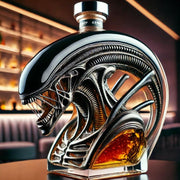 Alien Monster Whiskey Decanter Art Statue 3D Glass Bottle Unique Sci-Fi Bar Gift