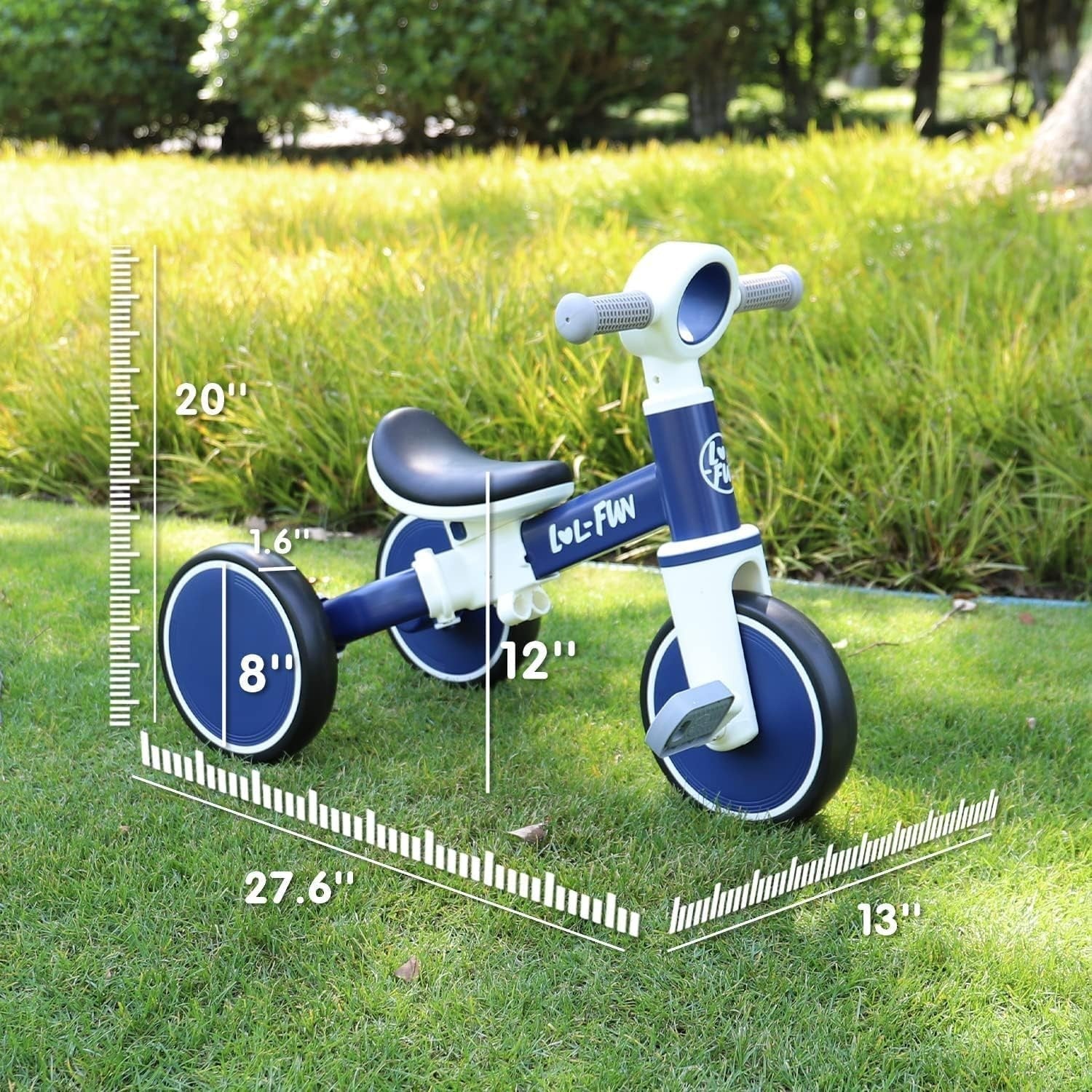 4 in 1 Kids Tricycle Balance Bike Toddler Trike Ride On Bike Age 1-4