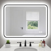 LED Bathroom Mirror 80x60cm Anti-Fog, Dimmable, Waterproof, Memory Function