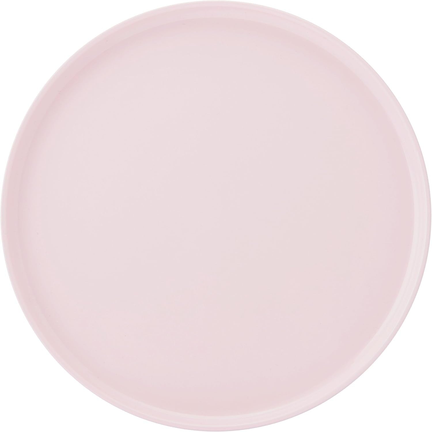 12pc Bone China Dinnerware Set Pink Lightweight Plates Bowls Service for 4