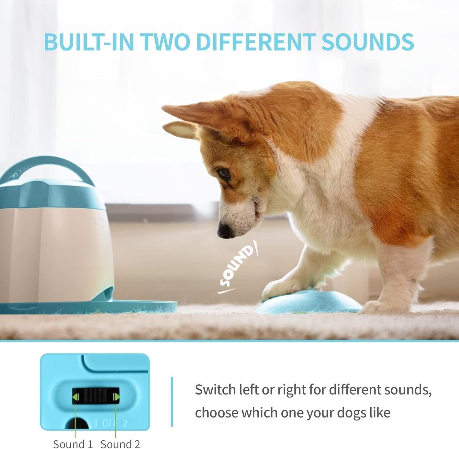Interactive Dog Treat Dispenser Remote Training Toy IQ Puzzle Feeder