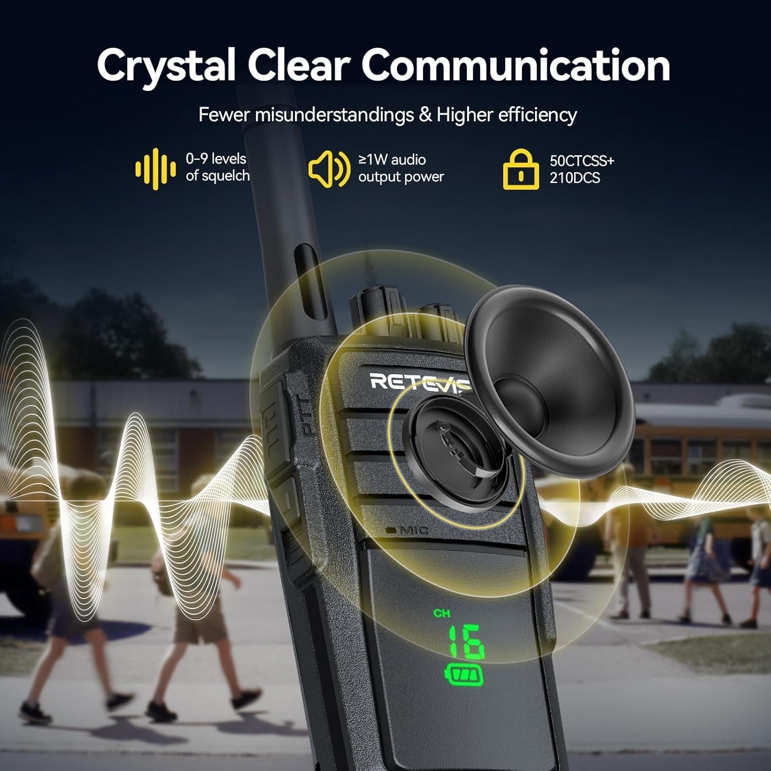 IP54 Walkie Talkies Hidden Screen Type C 6 Way Charger 6 Pack Radio