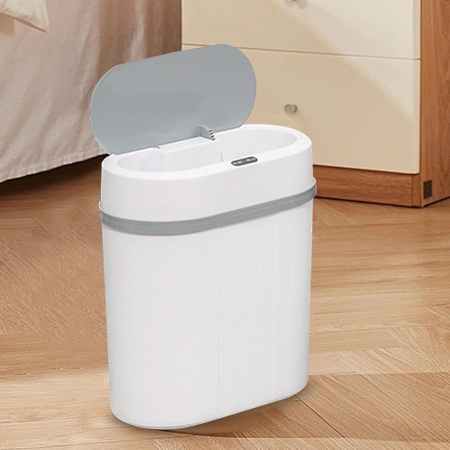 Automatic Touchless Trash Can Motion Sensor 28L Slim White