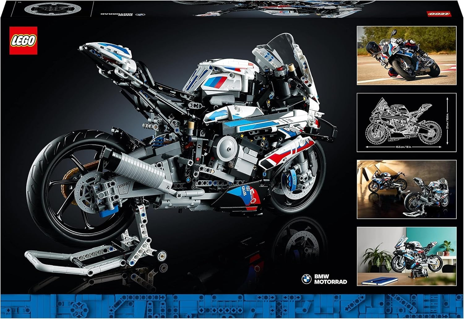 Precision Motorbike Model Kit with Display Stand, Realistic Features & Racing De
