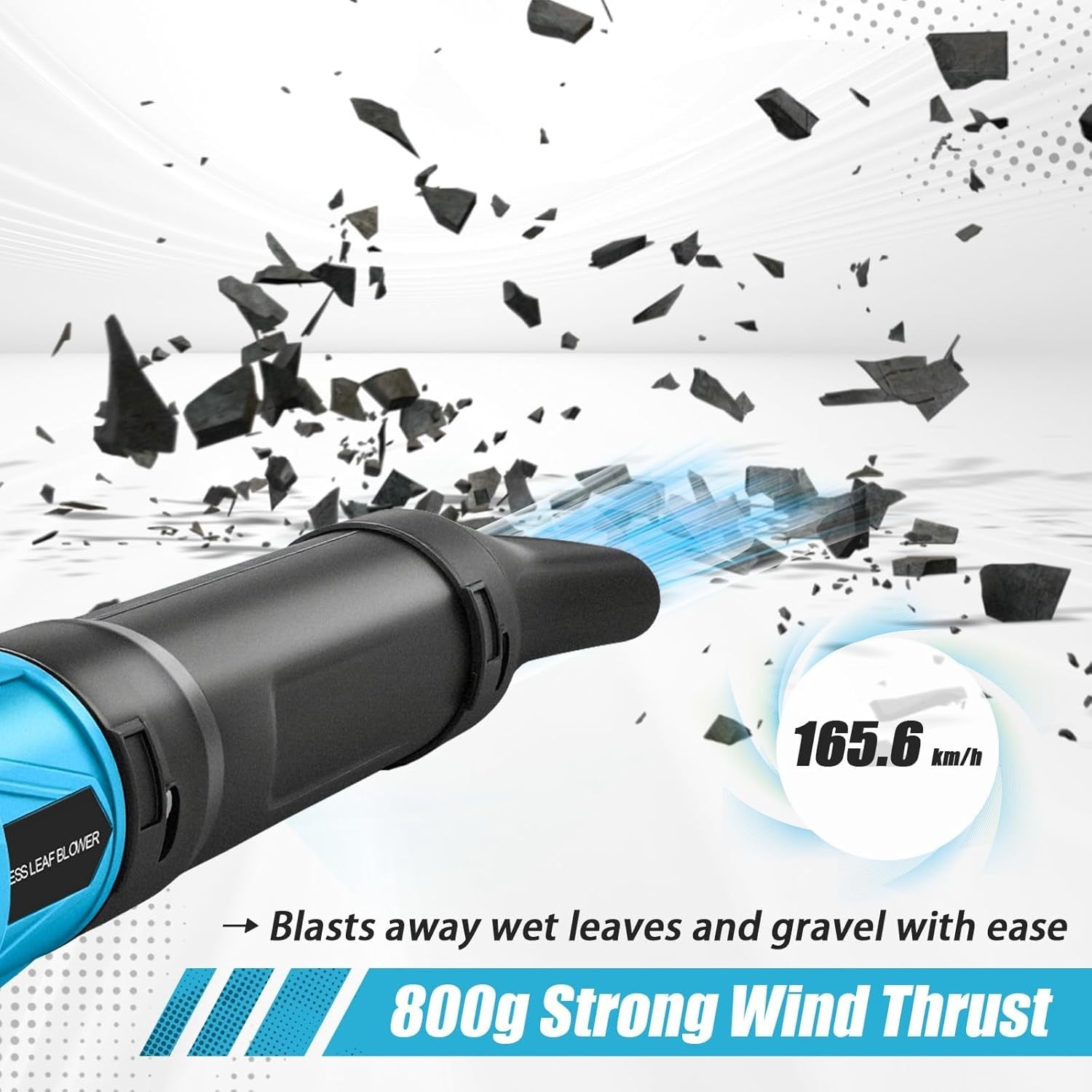 18V Cordless Leaf Blower 30000RPM Variable Speed Lightweight Garden Tool