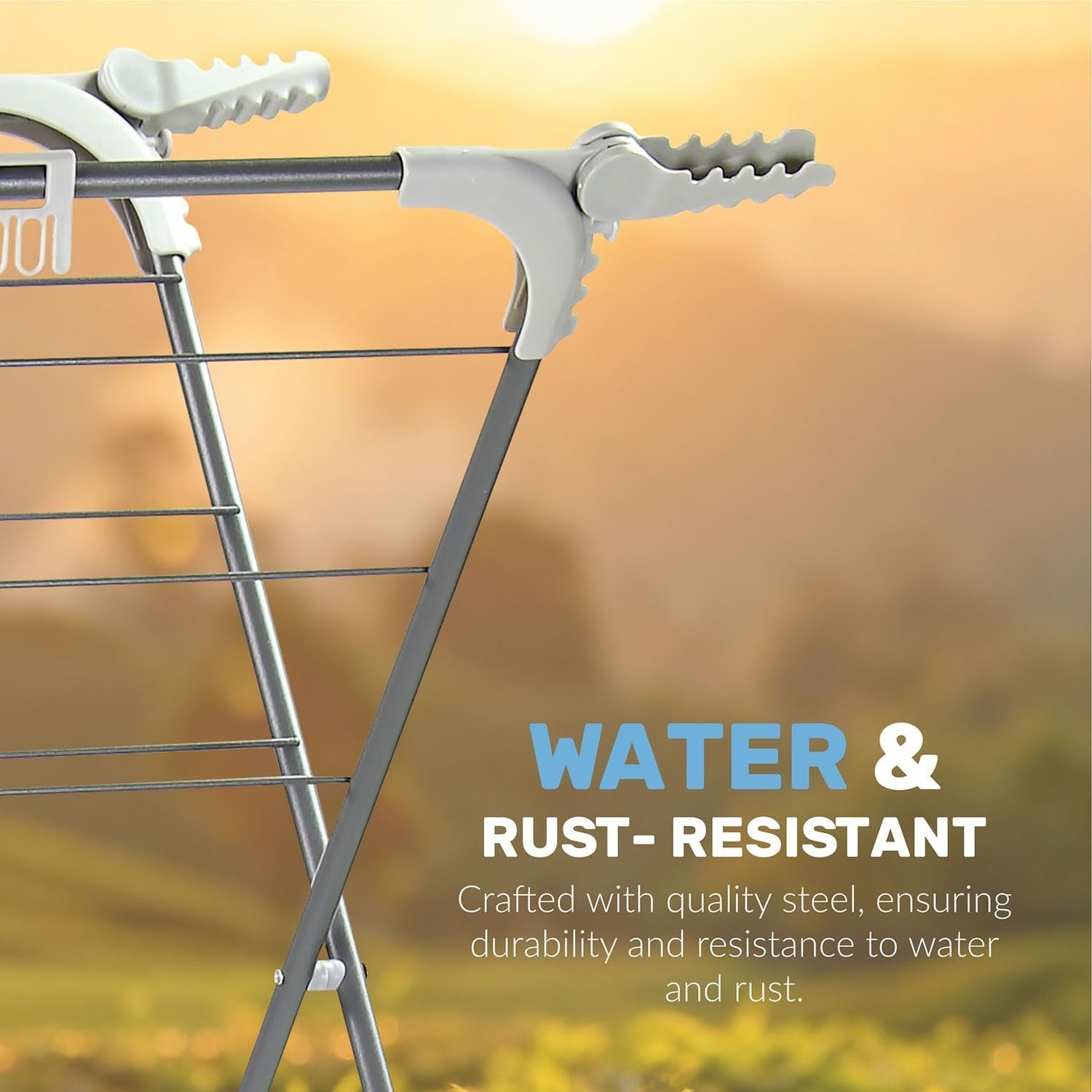 3 Tier Clothes Airer Folding Drying Rack 27m Large Indoor Outdoor Laundry