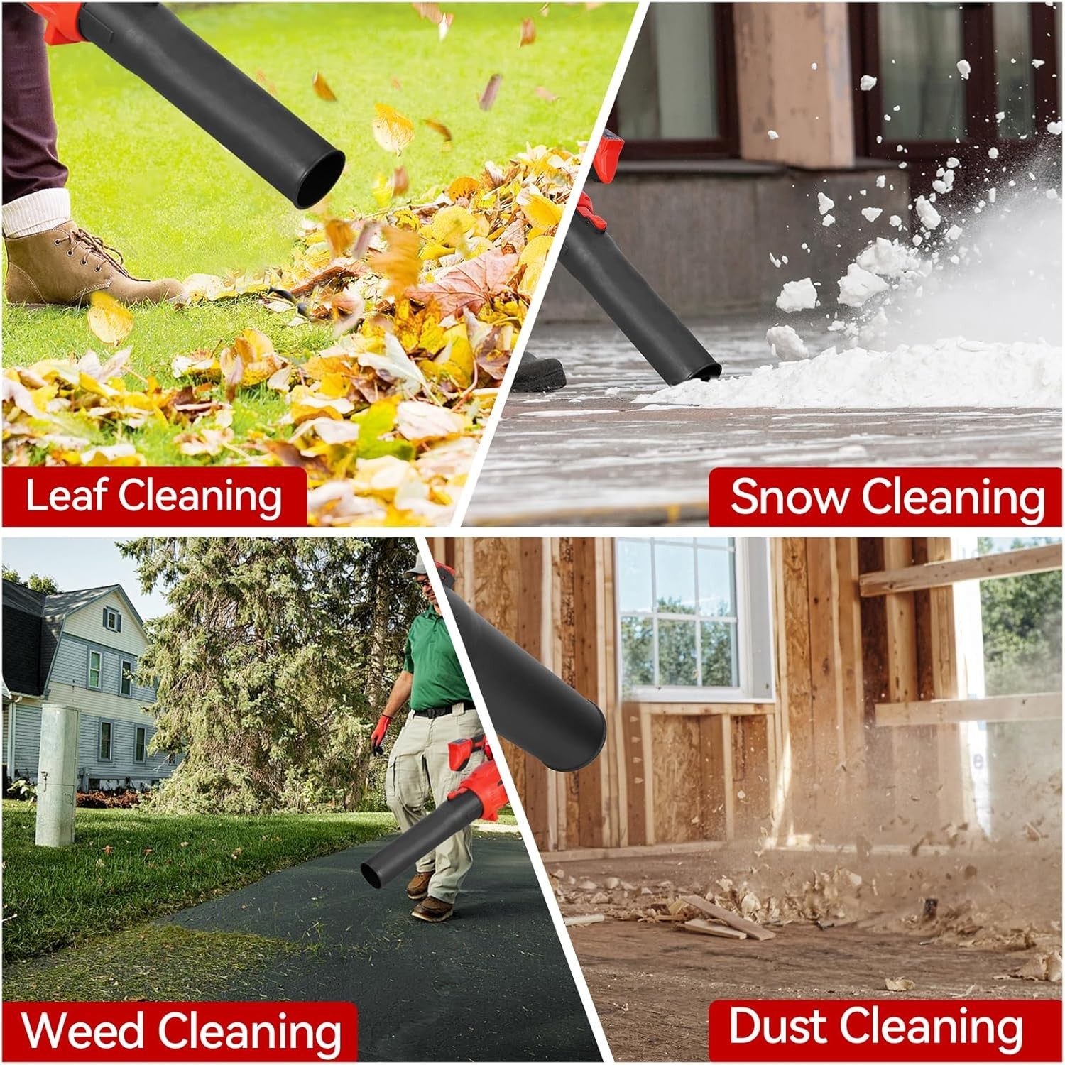 Cordless Leaf Blower 6-Speed Turbo 136MPH 318CFM Brushless 2 Batteries