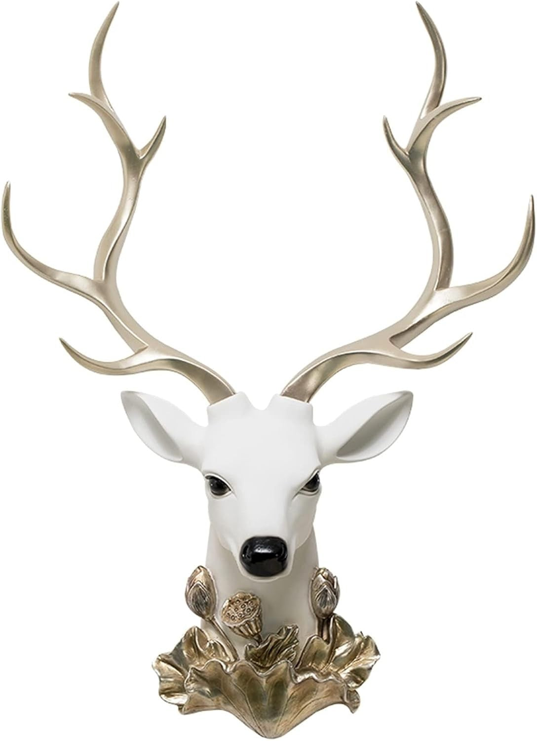 Faux Deer Head Wall Decor 48x36cm Resin Stag