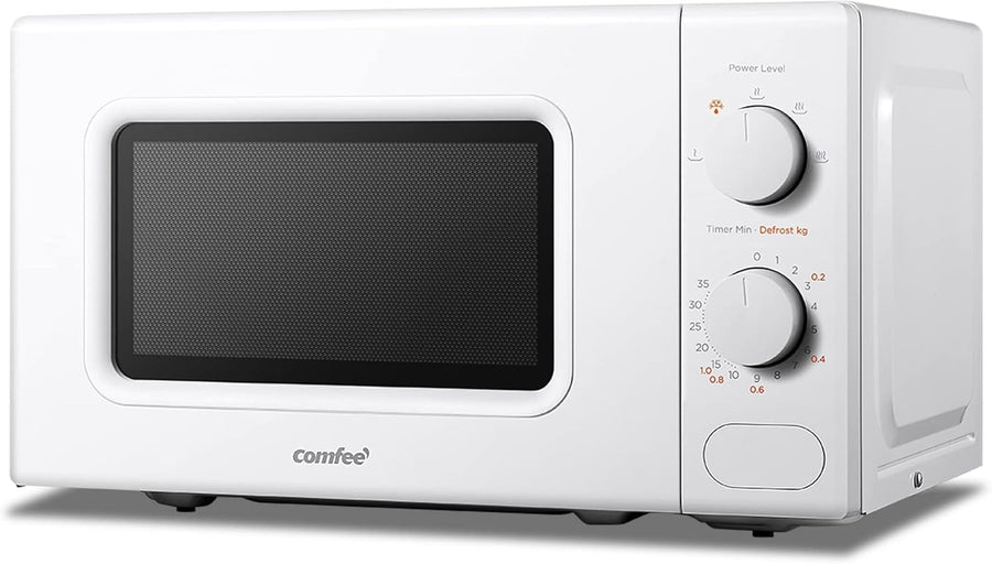 20L Compact Microwave 700W 5 Power Levels Quick Defrost White