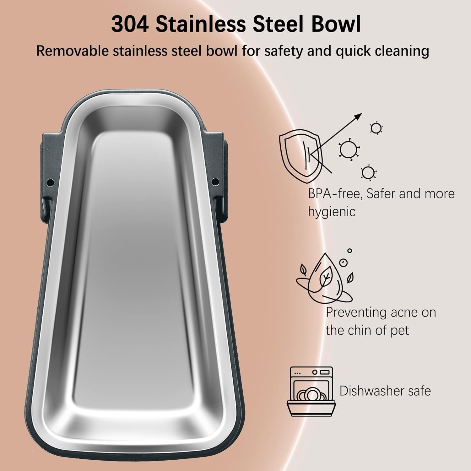 3.5L Automatic Pet Feeder Water Dispenser Set Stainless Steel BPA Free