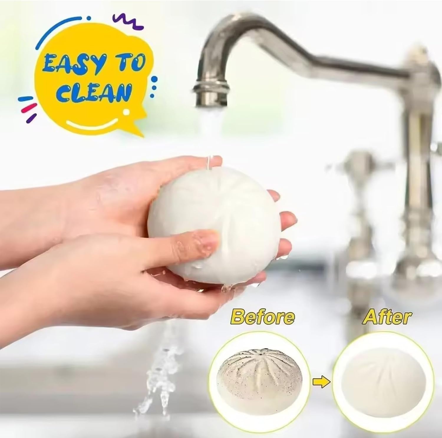Giant Dumpling Squishy Stress Relief Jumbo Squeeze Fidget Toy