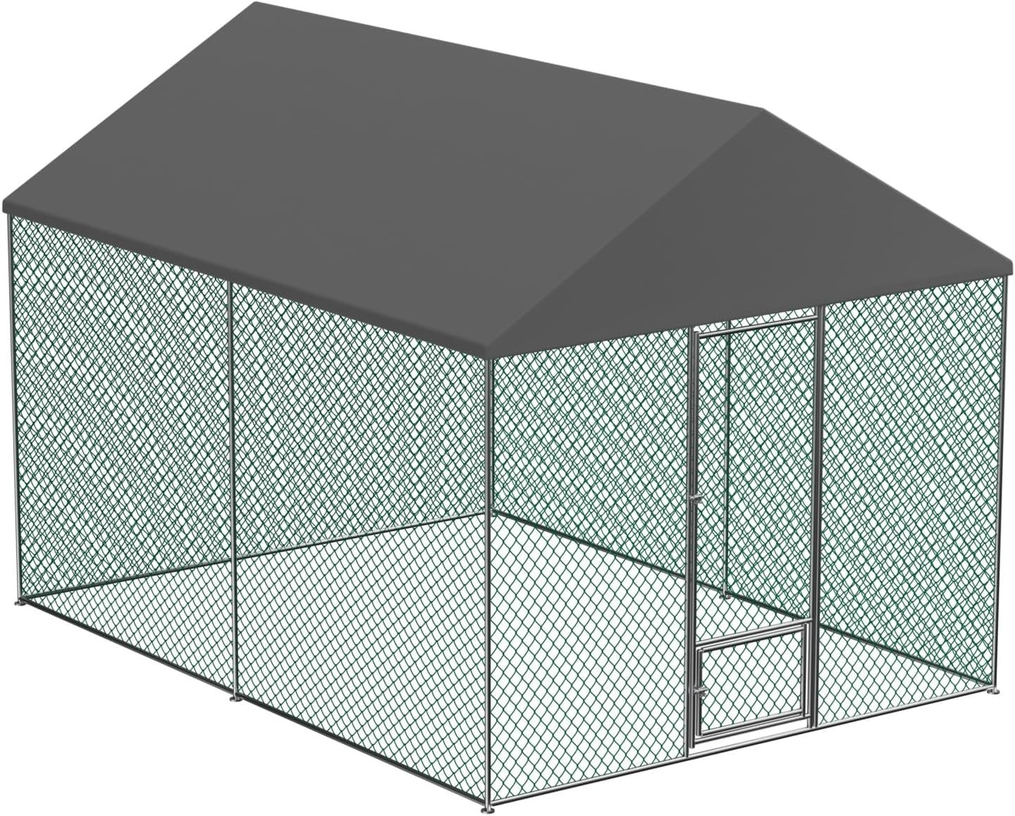 Large Walk In Chicken Coop 4x3x2.7m Metal Run UV Cover Pen