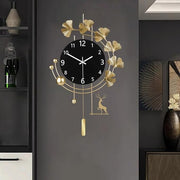 Large Modern Gold Wall Clock 40x60cm Silent Luxury Decor Oversized Living Room