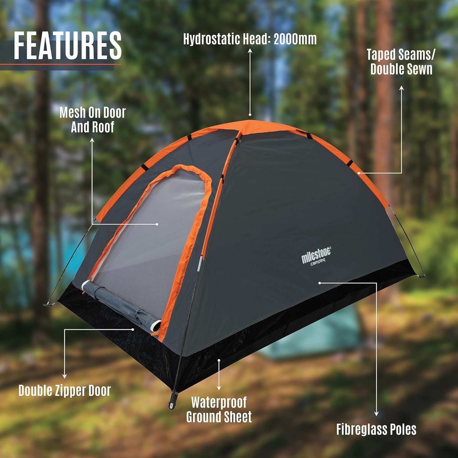 1 Person Camping Tent Waterproof Lightweight Festival