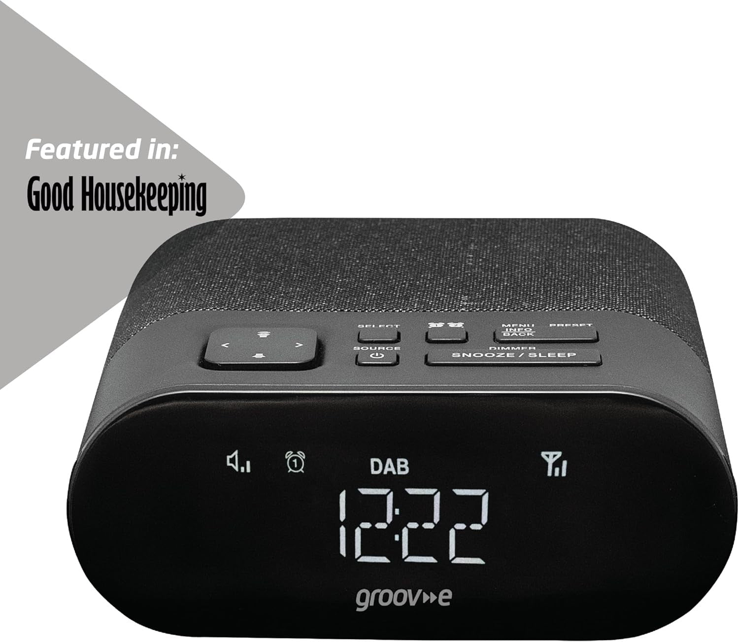 DAB DAB+ FM Clock Radio LED Display USB Charging Dual Alarm Presets