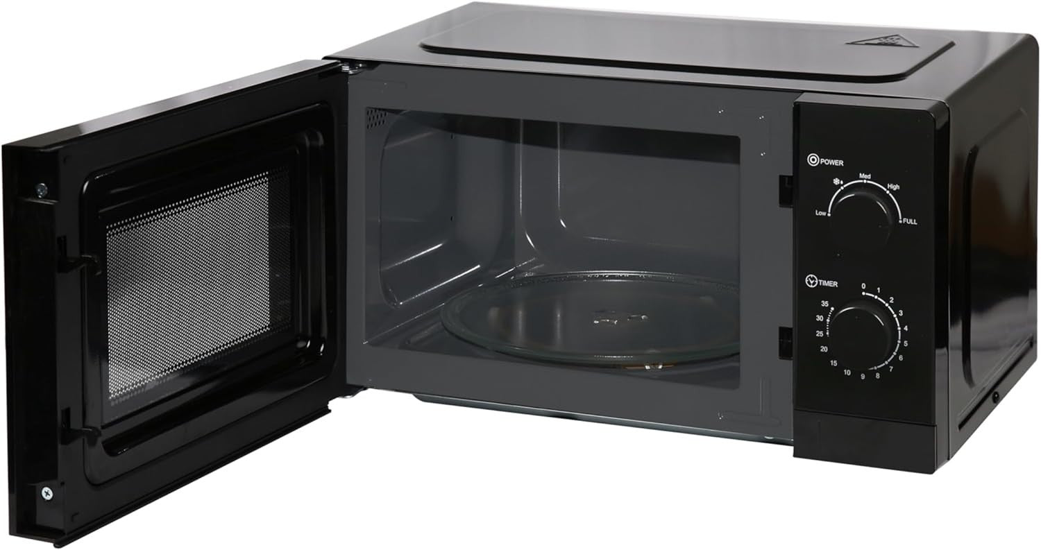 9L Dual Drawer Air Fryer + 20L 700W Microwave Set 5 Power Levels Black