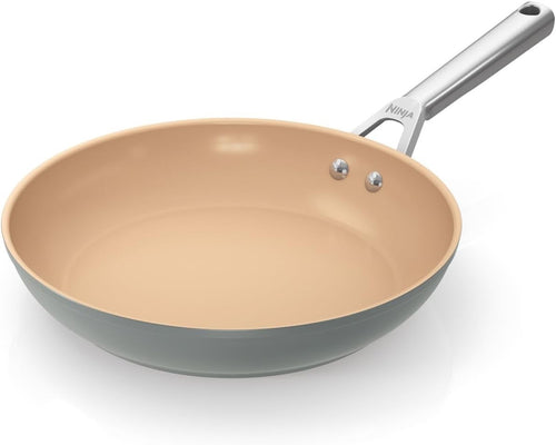 28cm Terracota & Grey Ceramic Non-Stick Frying Pan – Induction & Oven Safe