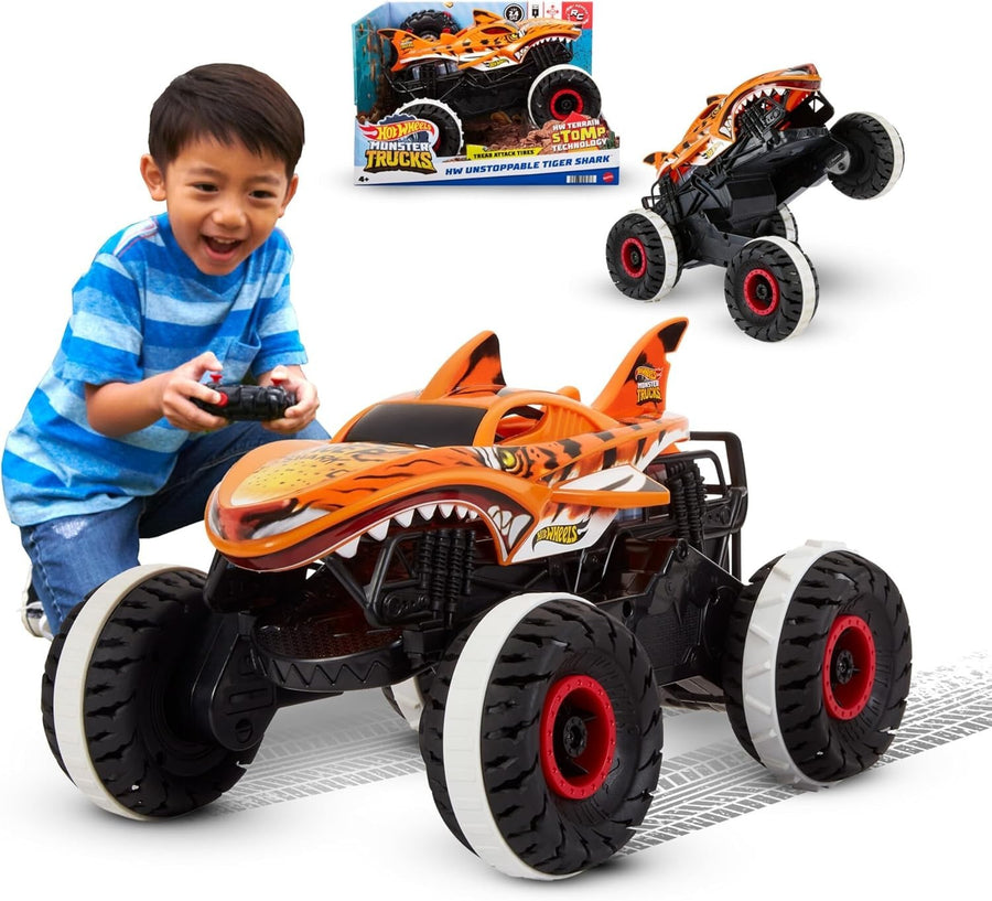 1:15 Scale RC Monster Truck Unstoppable Car w/ Tread Tires & Terrain Stomp
