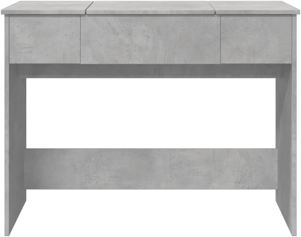 Vanity Dressing Table Desk Concrete Grey Makeup Mirror Storage Drawers Wood