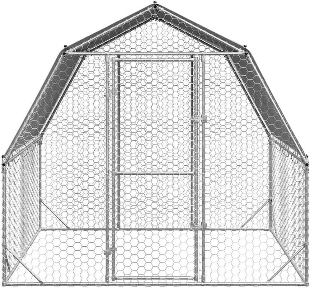Walk In Chicken Run 2.5x2x2.25m Galvanised Steel Coop