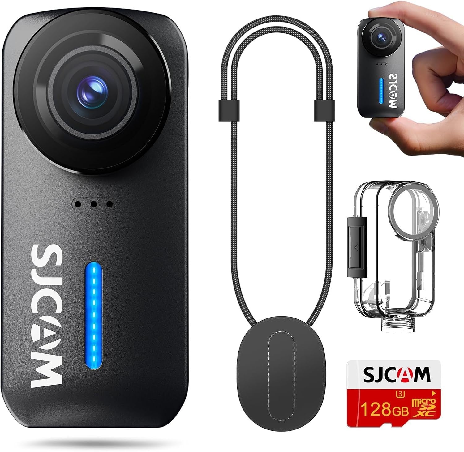 4K Mini Body Camera 170° Waterproof POV Action Cam 128GB Black
