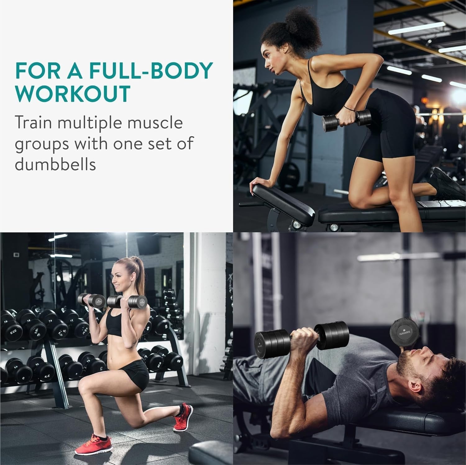 Adjustable Dumbbells Set 1–3.5kg Non Slip Compact Hand Weights Home Gym