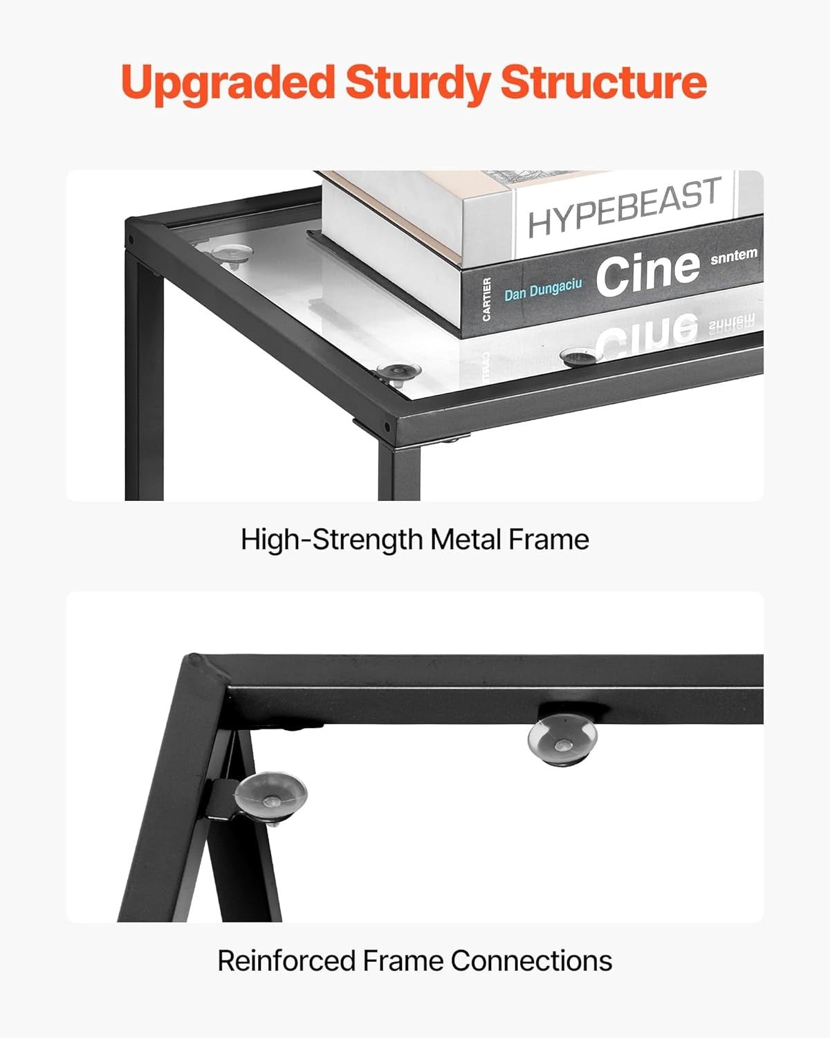 3-Tier Glass Console Table with Storage – Modern Tempered Display Shelf