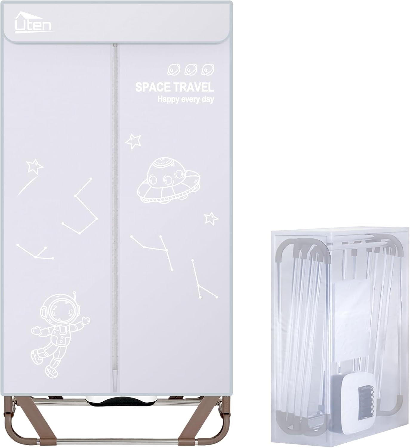 Electric Clothes Dryer Wardrobe 1500W 2 Tier Heated Indoor Drying