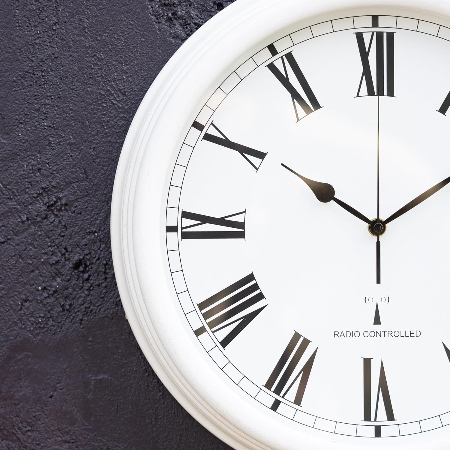 Outdoor Garden Clock 38cm Radio Controlled Rustproof Metal Glass Face