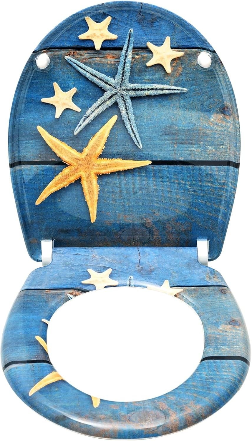 Toilet Seat Quick Release O-Shape Duroplast Starfish 45x37cm